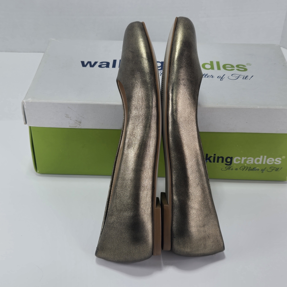 Walking Cradles Metallic Leather Ballet Flats - Women's Size 6 1/2 6.5 - Picture 5 of 12